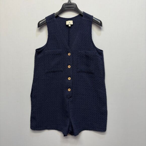 Tuckernuck Women Sleeveless Romper Size Small Dark Blue D073 -3